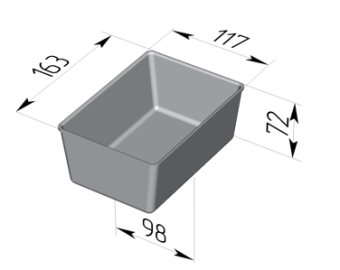 Форма для хлеба 165x115x70мм Spika в ШефСтор (chefstore.ru)